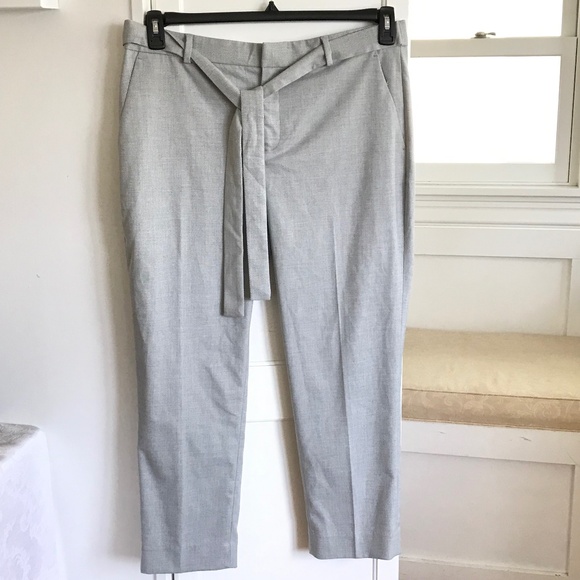 BANANA REPUBLIC Avery Ankle Trouser Pants Gray Belted Women’s Plus Size 14 NWT - Picture 1 of 16